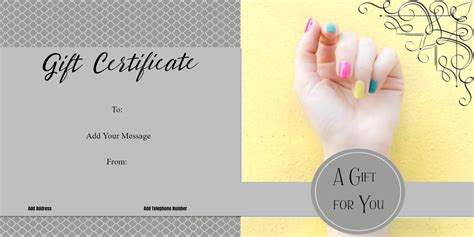 Best Practices for Nail Salon Gift Certificate Template Designs