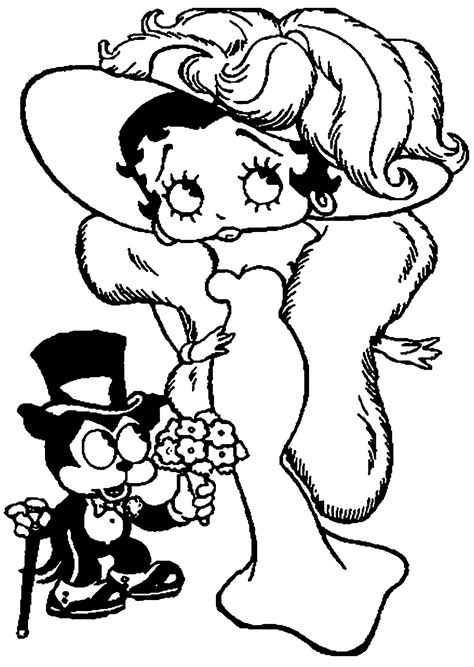 Betty Boop cartoon coloring pages