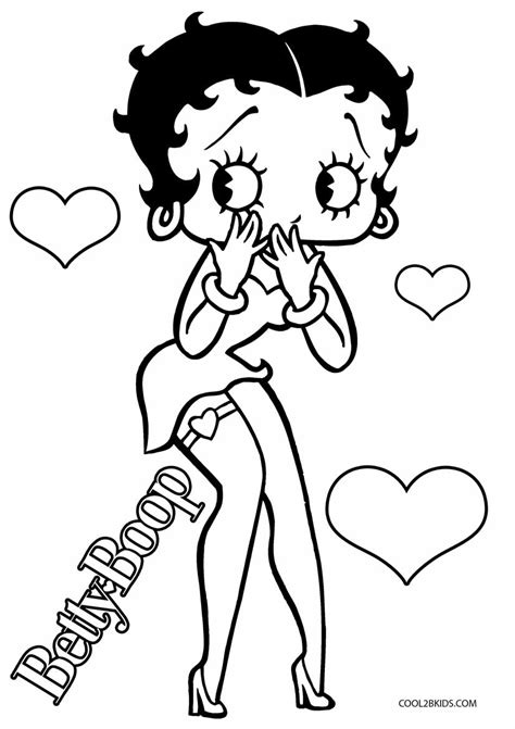 Betty Boop coloring pages for kids