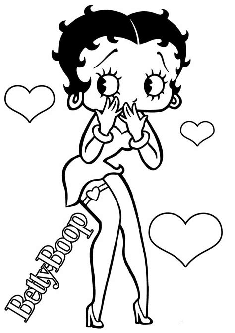 Betty Boop free coloring pages