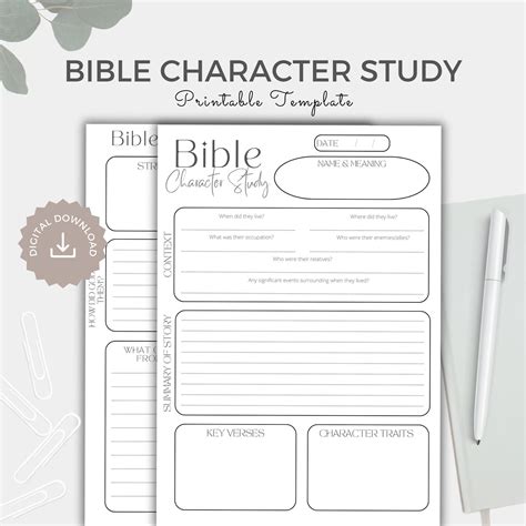 Bible Study Template Example