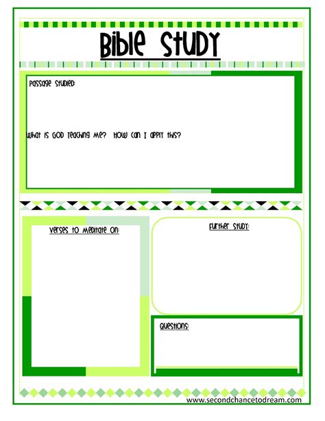 Bible Study Template for Youth