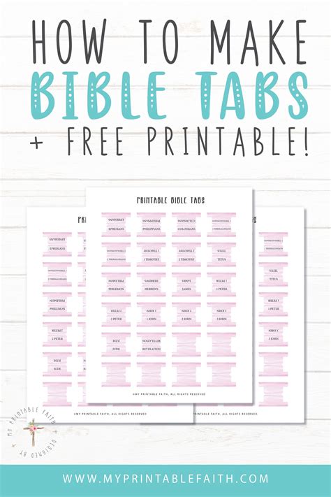 Bible Tab Template PDF