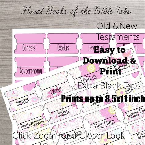 Bible Tab Templates