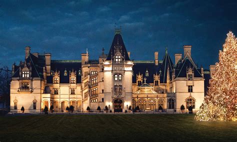 Biltmore Estate Christmas Lights Night View