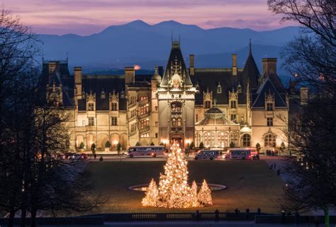 Biltmore House Christmas Lights Bridge