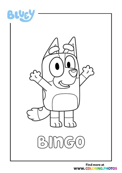 Bingo Colouring Pages to Print