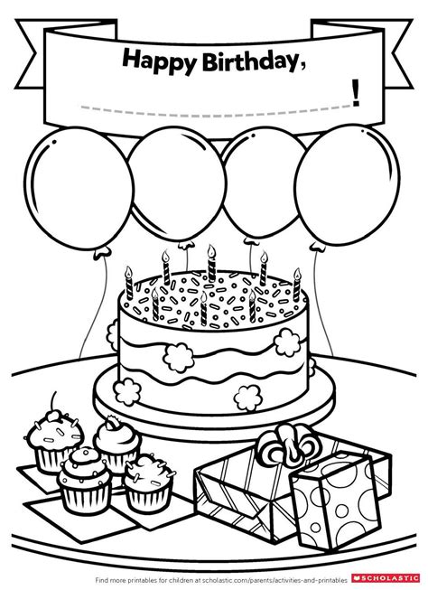 Birthday Coloring Cards for Kids