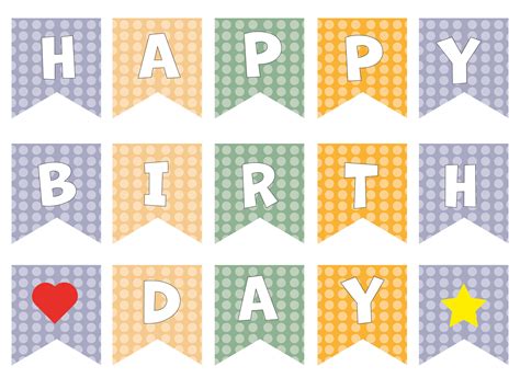 Birthday Decorations Printable Letters