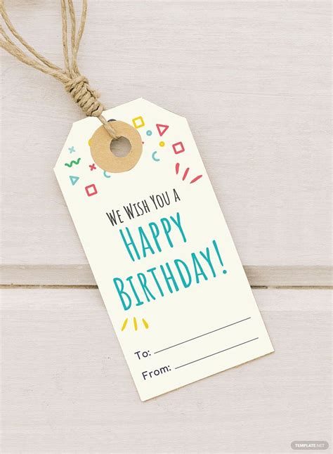 Birthday Gift Tag Template