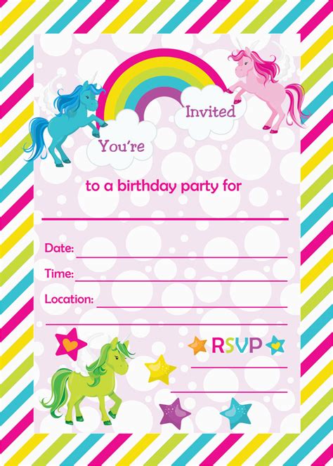 Birthday Party Invitations Printables