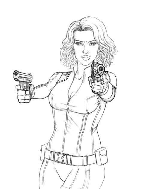 Black Widow Coloring Pages