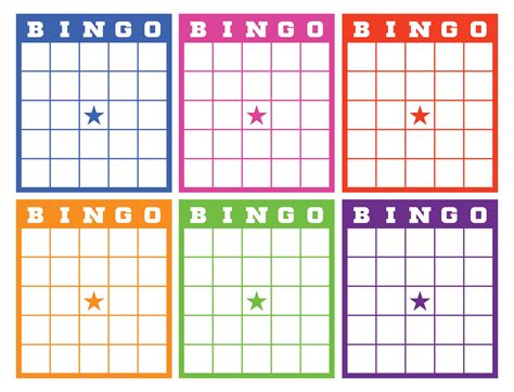 Blank Bingo Card Templates