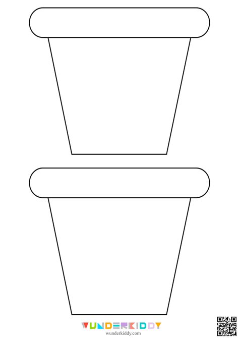 Blank Flower Pot Template Design for DIY Crafters