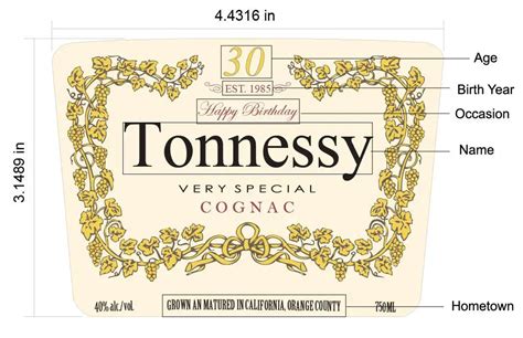 Blank Hennessy Label Templates