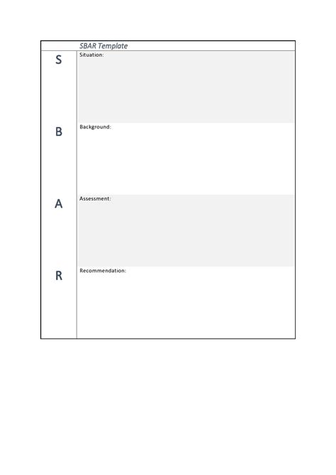 Blank SBAR Template