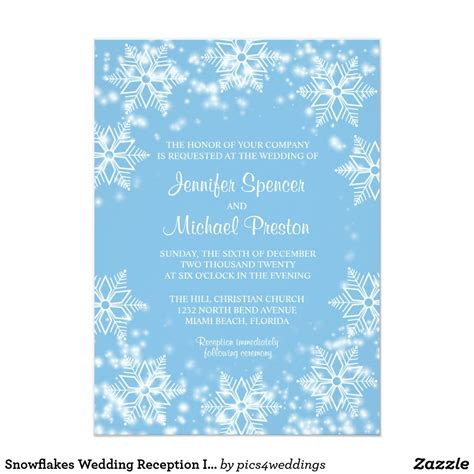 Blank Snowflake Invitation 5