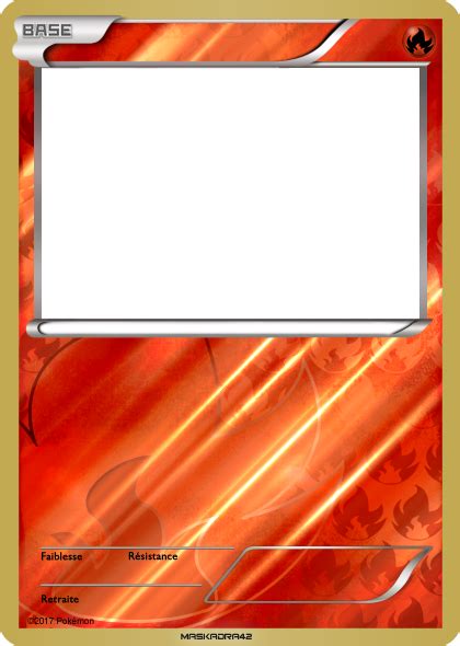 Blaze Fire Pokémon Card Template