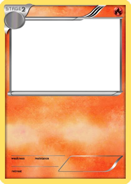 Blazing Inferno Fire Pokémon Card Template