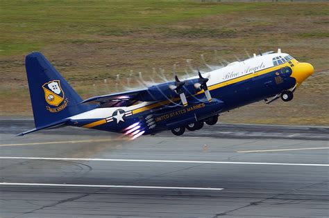 Blue Angels C-130 in flight