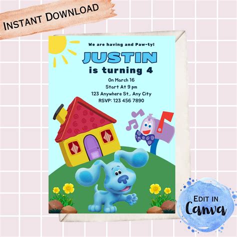 Blue's Clues Invitation Template