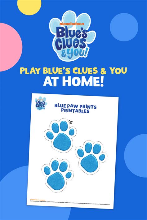 Blue's Clues Paw Print Printable Activity Fun