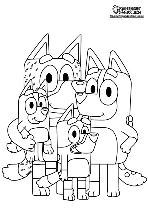 Free Bluey Colouring Pages