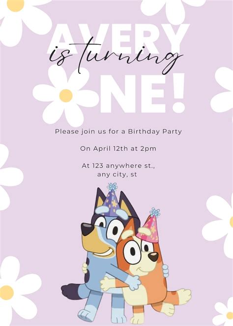 Bluey Party Invitation