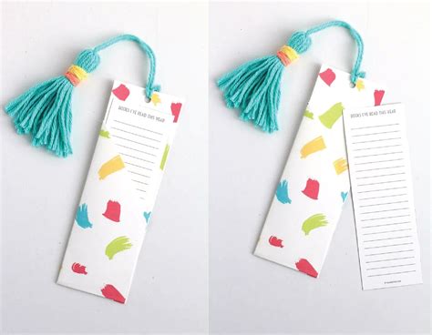 Example of a custom bookmark template design with images