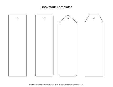 Bookmark Template Features