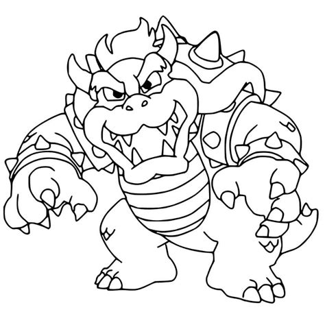 Bowser Coloring Pages For Kids