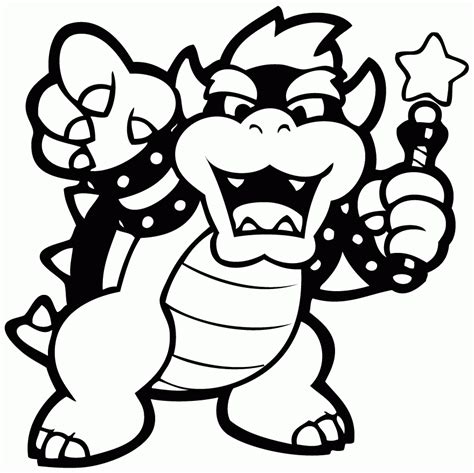 Bowser Coloring Pages Free Print