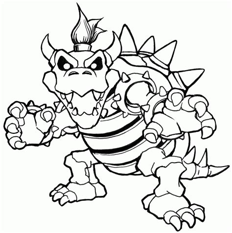 Bowser Coloring Pages Print Free