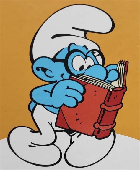 Brainy Smurf Reading a Book