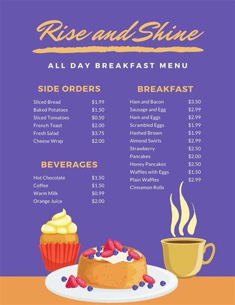 Breakfast Menu Template 7