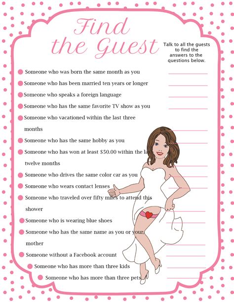 Bridal Shower Games Printable Fun 1