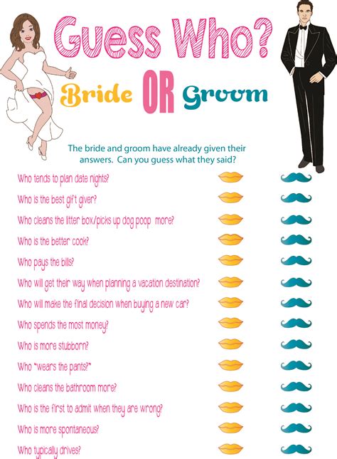 Bridal Shower Games Printable Fun 3