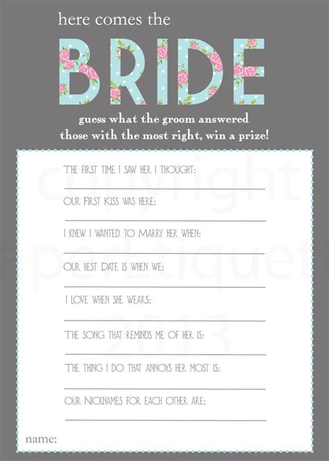 Bridal Shower Games and Activities