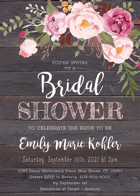 Bridal Shower Invitation Template 1