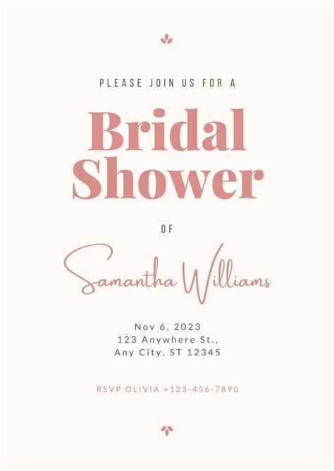 Bridal Shower Invitation Template 8