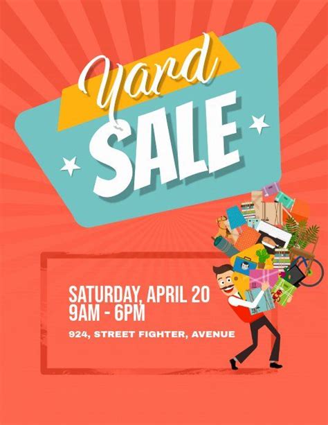 Bright and Colorful Yard Sale Template