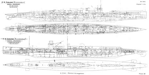 British K Class Submarine Diagram