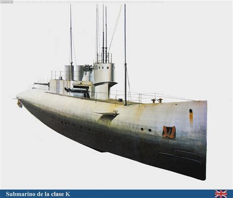 British K Class Submarine Front View