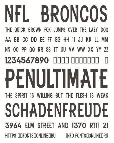 Denver Broncos Font Stencil Printable