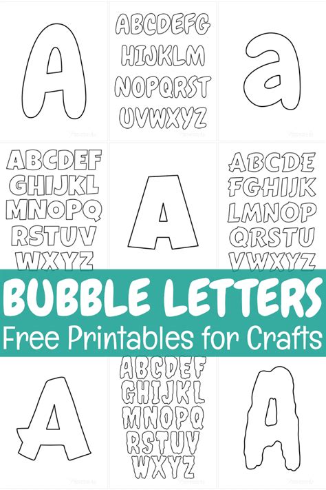 Bubble Letters Stencils Design