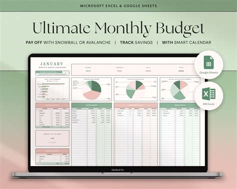 A person tracking their budget on a spreadsheet