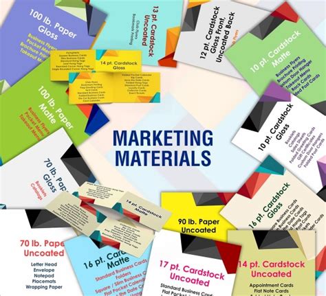 Business and marketing materials