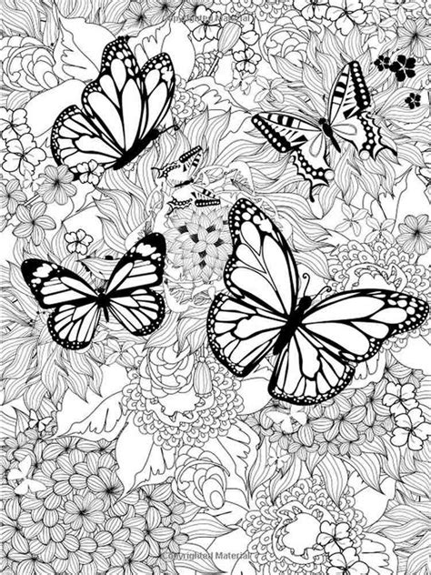 Butterflies Stress Relief Coloring Pages