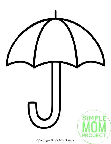 Butterfly Umbrella Printable Template