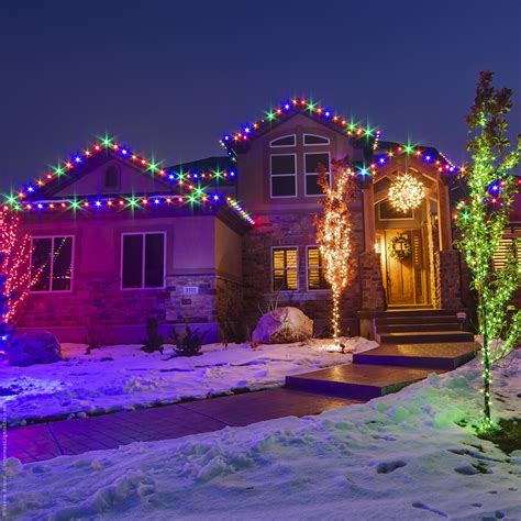 C9 LED Christmas Lights on House